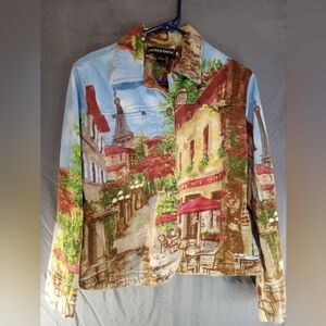 Mirror Image Womens Long Sleeve Denim Artistic Parisian Jacket